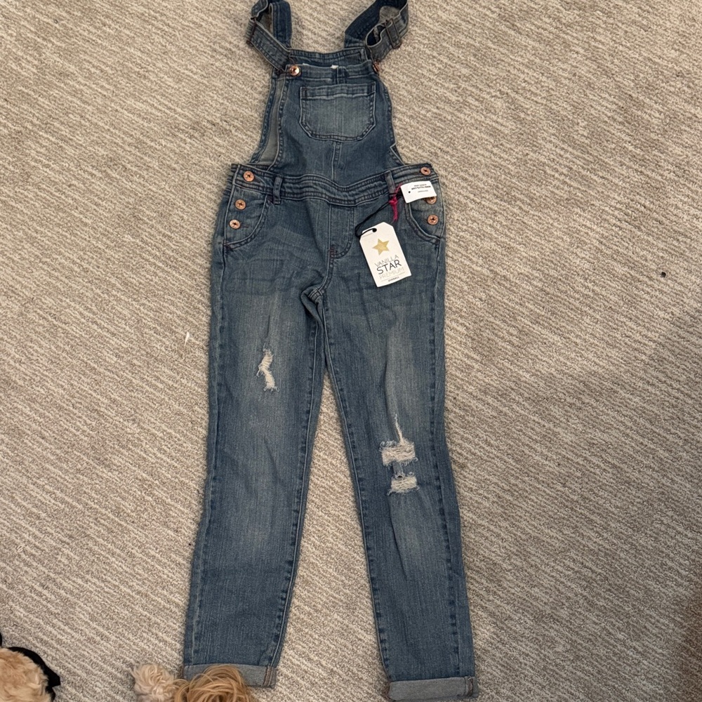 Vanilla Star Blue Denim Kids Overalls